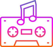 Cassette Line Gradient Icon Design vector