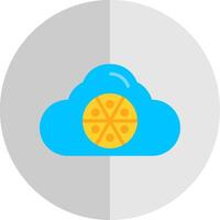 nube plano escala icono diseño vector