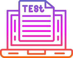 OnLine Circle Multi Circle Test Line Gradient Icon Design vector