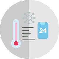 Temperature Control Flat Scale Icon Design vector