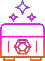 Treasure Chest Line Gradient Icon Design vector