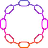 Chain Line Gradient Icon Design vector