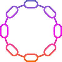 Chain Line Gradient Icon Design vector