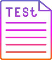 Test Line Gradient Icon Design vector