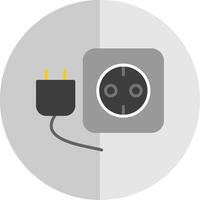 Plug And Socket Flat Scale Icon Design vector