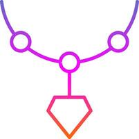 Locket Line Gradient Icon Design vector