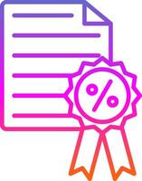 Discount Badge Line Gradient Icon Design vector