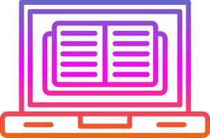 Ebook Line Gradient Icon Design vector