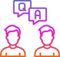 Question And Answer Line Gradient Icon Design vector