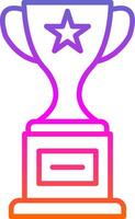 Award Line Gradient Icon Design vector