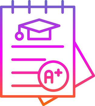 asignación línea degradado icono diseño vector