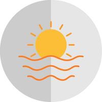 Sun Flat Scale Icon Design vector