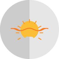 Sunrise Flat Scale Icon Design vector