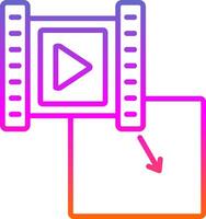 Footage Line Gradient Icon Design vector