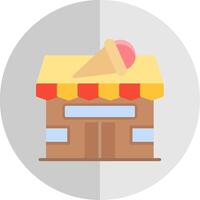 Ice Cream Shop Flat Scale Icon Design vector