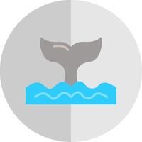 Whale Flat Scale Icon Design vector