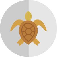 Sea Turtle Flat Scale Icon Design vector