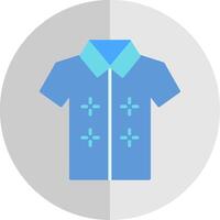 Hawaiian Shirt Flat Scale Icon Design vector