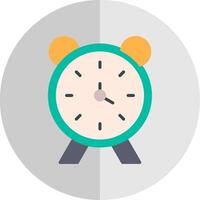 Alarm Clock Flat Scale Icon Design vector