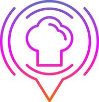 Chef Line Gradient Icon Design vector