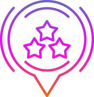 Star Line Gradient Icon Design vector