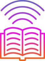 Book Line Gradient Icon Design vector