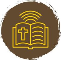 Biblia línea degradado icono diseño vector