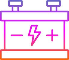 Car Battery Line Gradient Icon Design vector