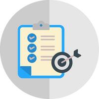 Goals Flat Scale Icon Design vector