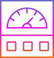 Ammeter Line Gradient Icon Design vector