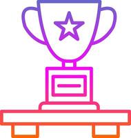 Trophy Line Gradient Icon Design vector