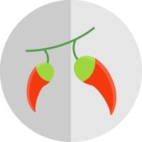 Chilli Flat Scale Icon Design vector