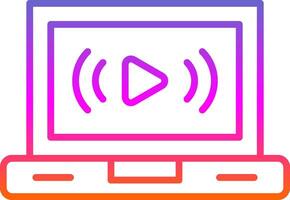 Live Stream Line Gradient Icon Design vector