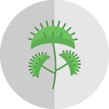 Venus atrapamoscas plano escala icono diseño vector