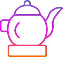 Tea Pot Line Gradient Icon Design vector