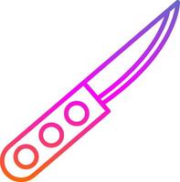 cuchillo línea degradado icono diseño vector
