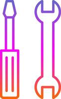 Tools Line Gradient Icon Design vector