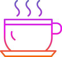 Teacup Line Gradient Icon Design vector