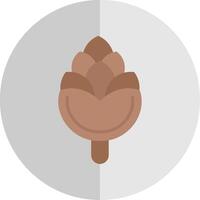 Pine Cone Flat Scale Icon Design vector