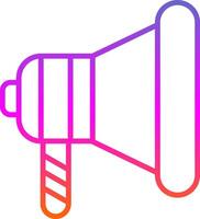 Megaphone Line Gradient Icon Design vector