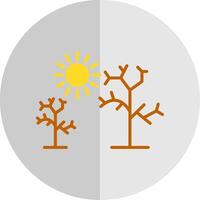 Dry Tree Flat Scale Icon Design vector