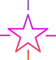 Star Line Gradient Icon Design vector