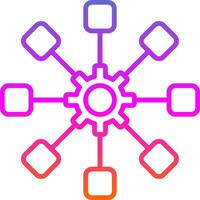 Structure Line Gradient Icon Design vector