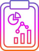 Report Line Gradient Icon Design vector