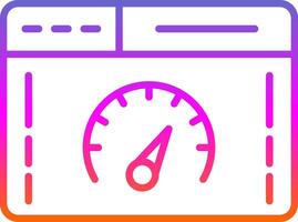 Speed Test Line Gradient Icon Design vector