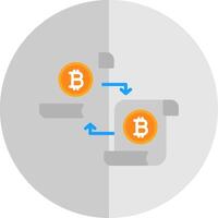 Disturbuted Ledger Flat Scale Icon Design vector