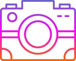 Camera Line Gradient Icon Design vector