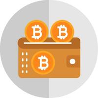 Bitcoin Wallet Flat Scale Icon Design vector