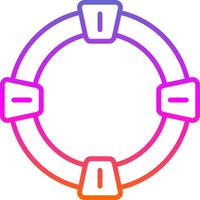 Life Saver Line Gradient Icon Design vector
