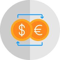 Currency Exchnage Flat Scale Icon Design vector